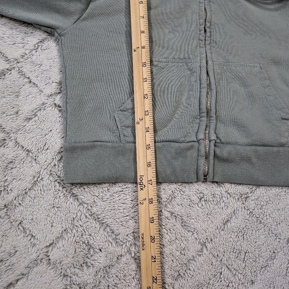Brandy Melville Jacket Women's Small Green Crystal Hoodie Full Zip Cropped - Picture 6 of 7